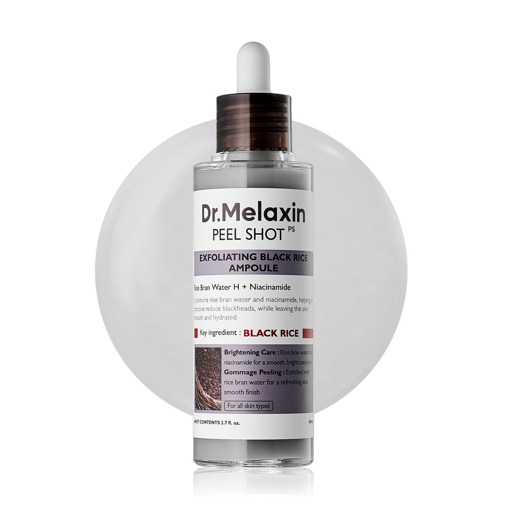 Dr.Melaxin Peel Shot Exfoliating Black Rice Ampoule, 80 ml