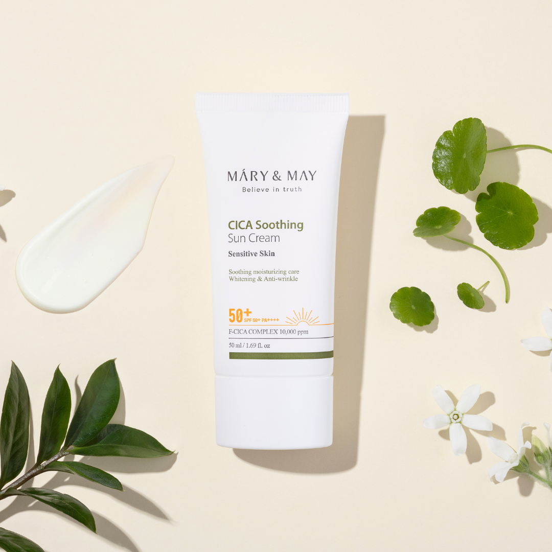 Mary & May Cica Soothing Sun Cream SPF50+ PA++++ (50 mL)