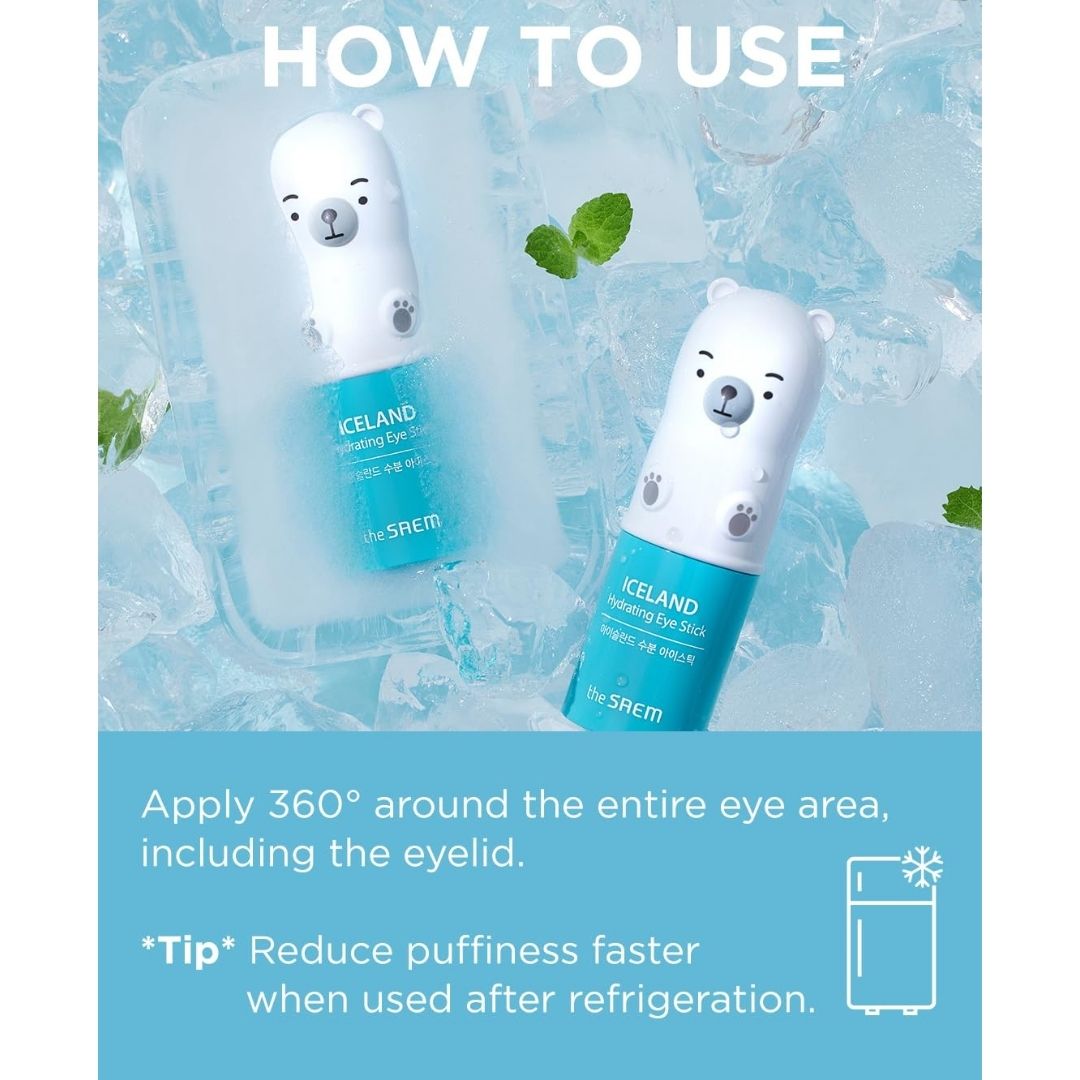 The Saem Iceland Hydrating Eye Stick – Cooling Brightening Balm 7g