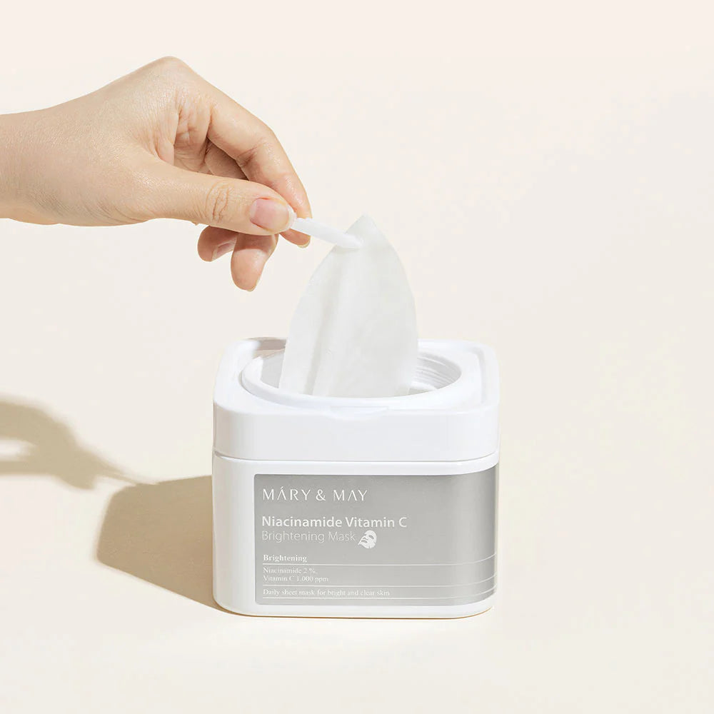 Mary & May Niacinamide + Vitamin C Brightening Mask Pack (30 Sheets)