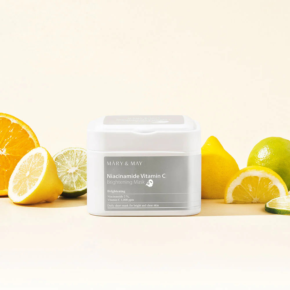 Mary & May Niacinamide + Vitamin C Brightening Mask Pack (30 Sheets)