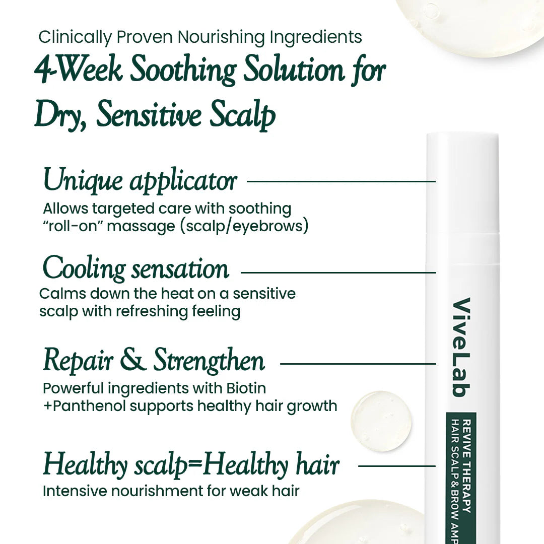 ViveLab Revive Therapy Hair Scalp & Brow Ampoule – Anti-Hair Loss Serum 15ml