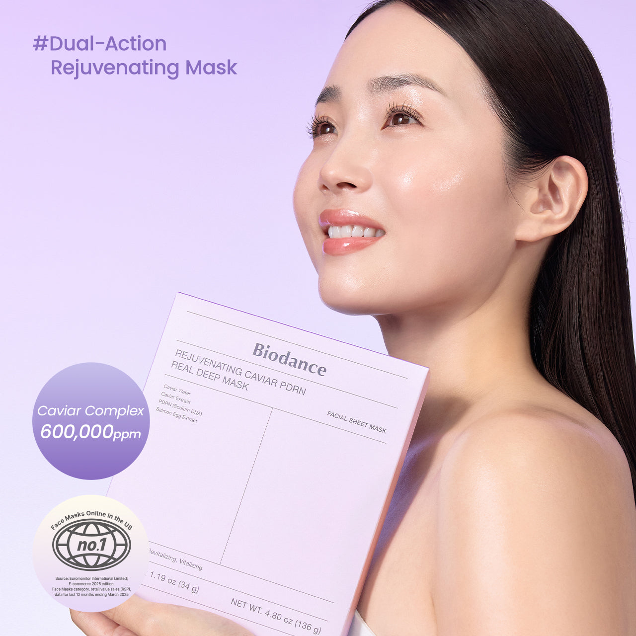Biodance Rejuvenating Caviar PDRN Real Deep Mask, 34 g x 4 Sheets - Biodance K-Beauty view 2