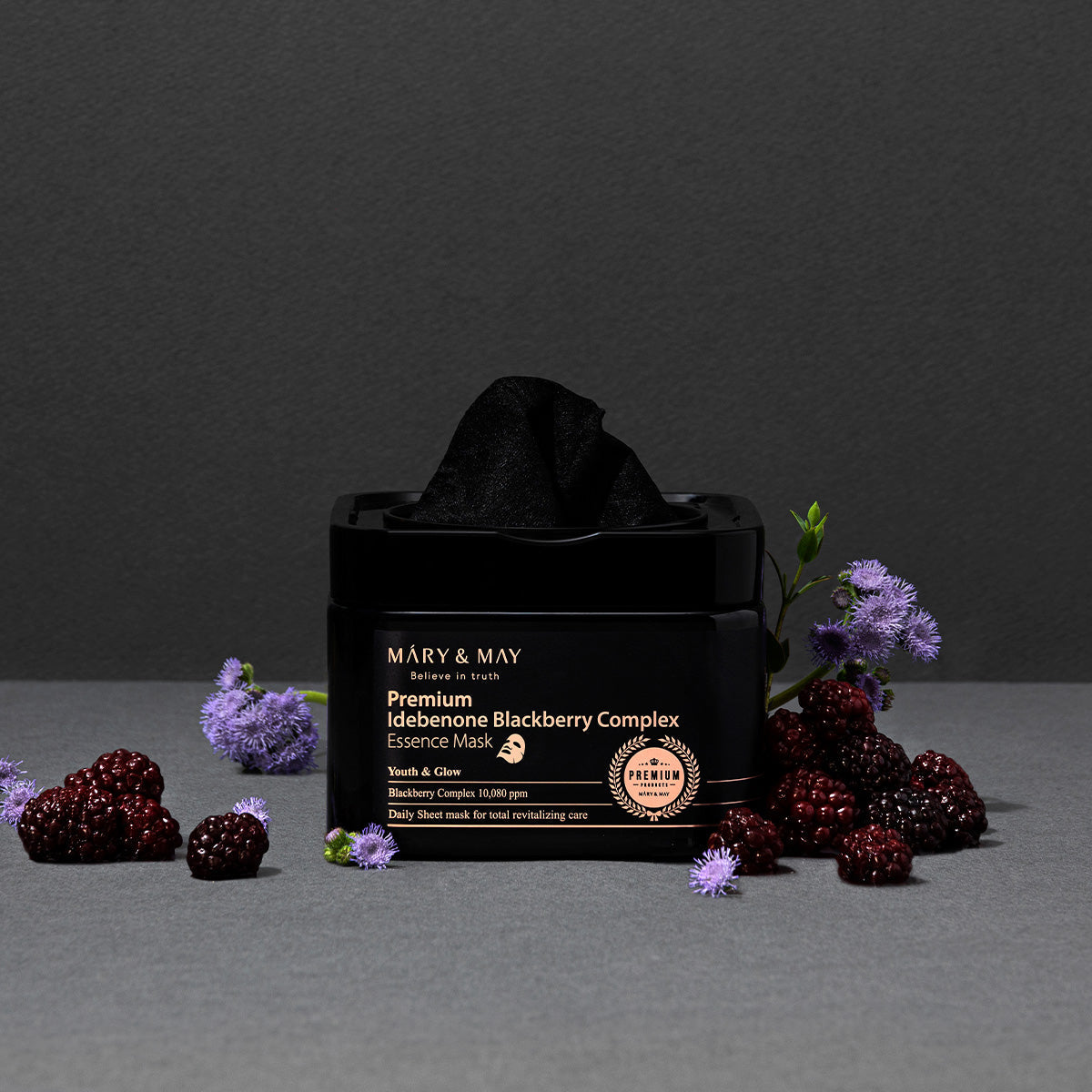 Mary & May Premium Idebenone Blackberry Complex Essence Maske 20 adet