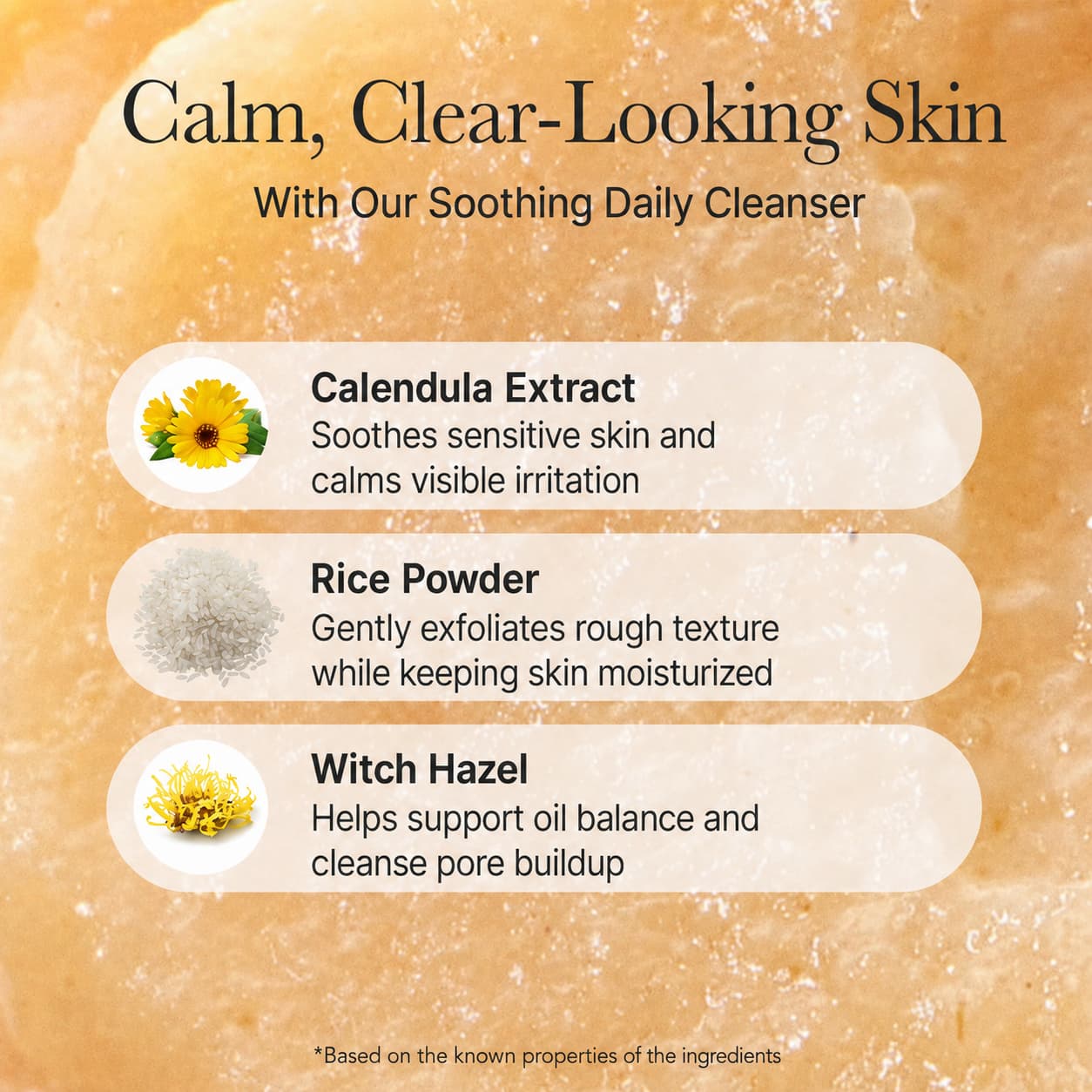 Arencia Calendula Rice Mochi Cleanser, 120 g
