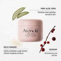 Arencia Fresh Rosehip Rice Mochi Cleanser, 120 g