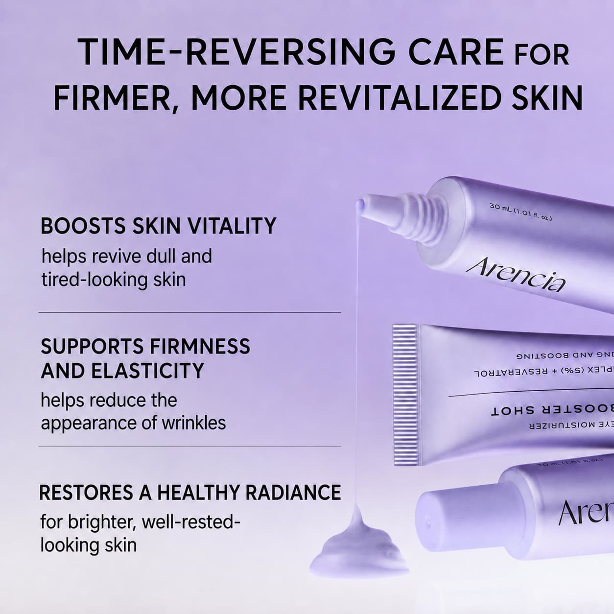 Arencia NAD+ Time-Rewind Booster Shot, Firming Serum, 30 ml