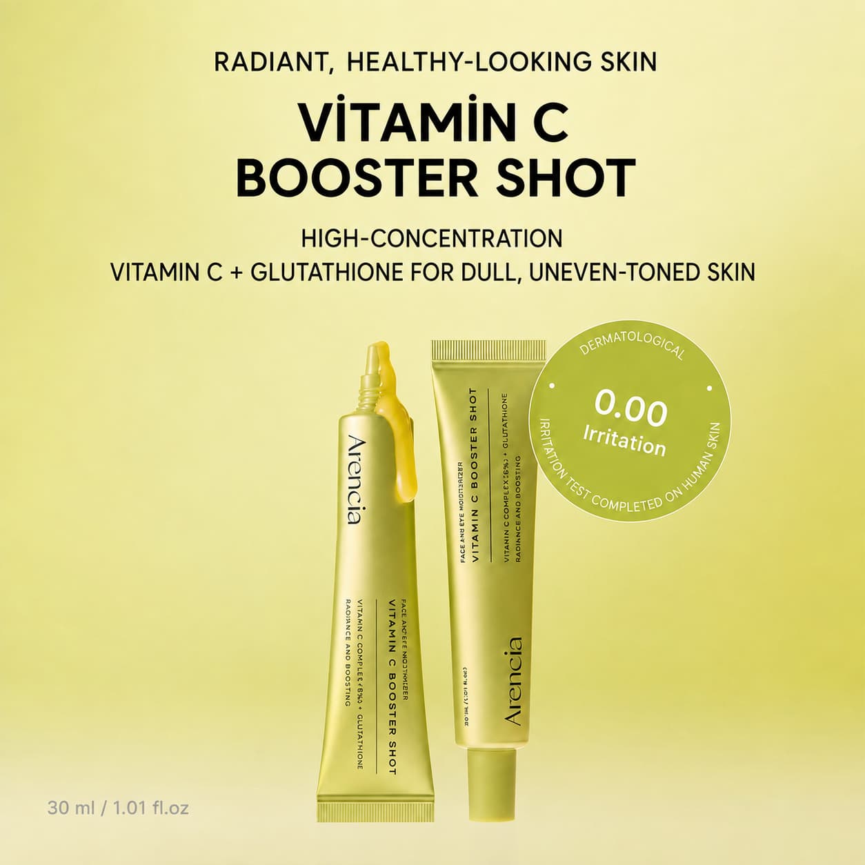 Arencia Vitamin C Booster Shot Brightening Serum, 30 ml / 1.01 fl oz