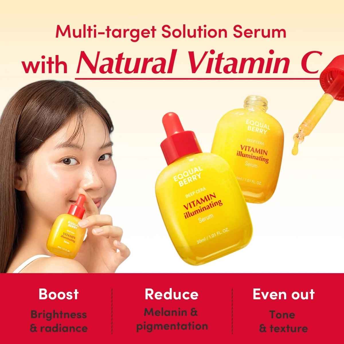 Eqqualberry Vitamin Illuminating Serum, 30 ml / 1.01 fl oz