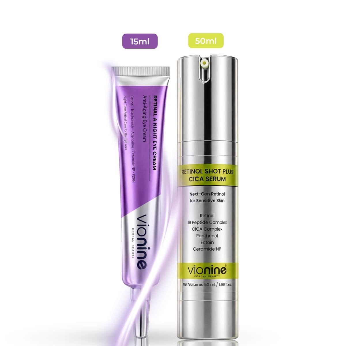 Vionine Night Care Duo Set (Serum Set) | Retinol Serum + Retinal Eye Cream