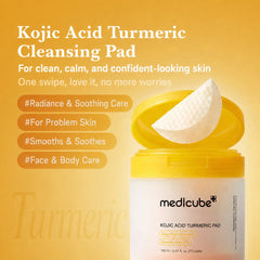 Medicube Kojic Acid Turmeric Toner Pad, 70 Pads