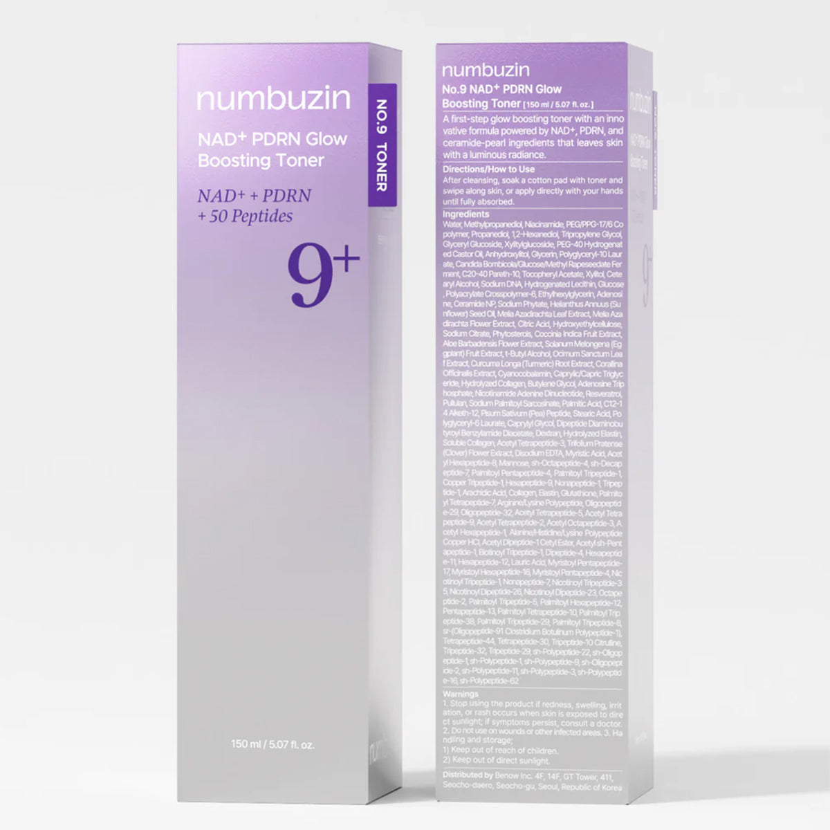 Numbuzin No.9 NAD+ PDRN Glow Boosting Toner, 150 ml