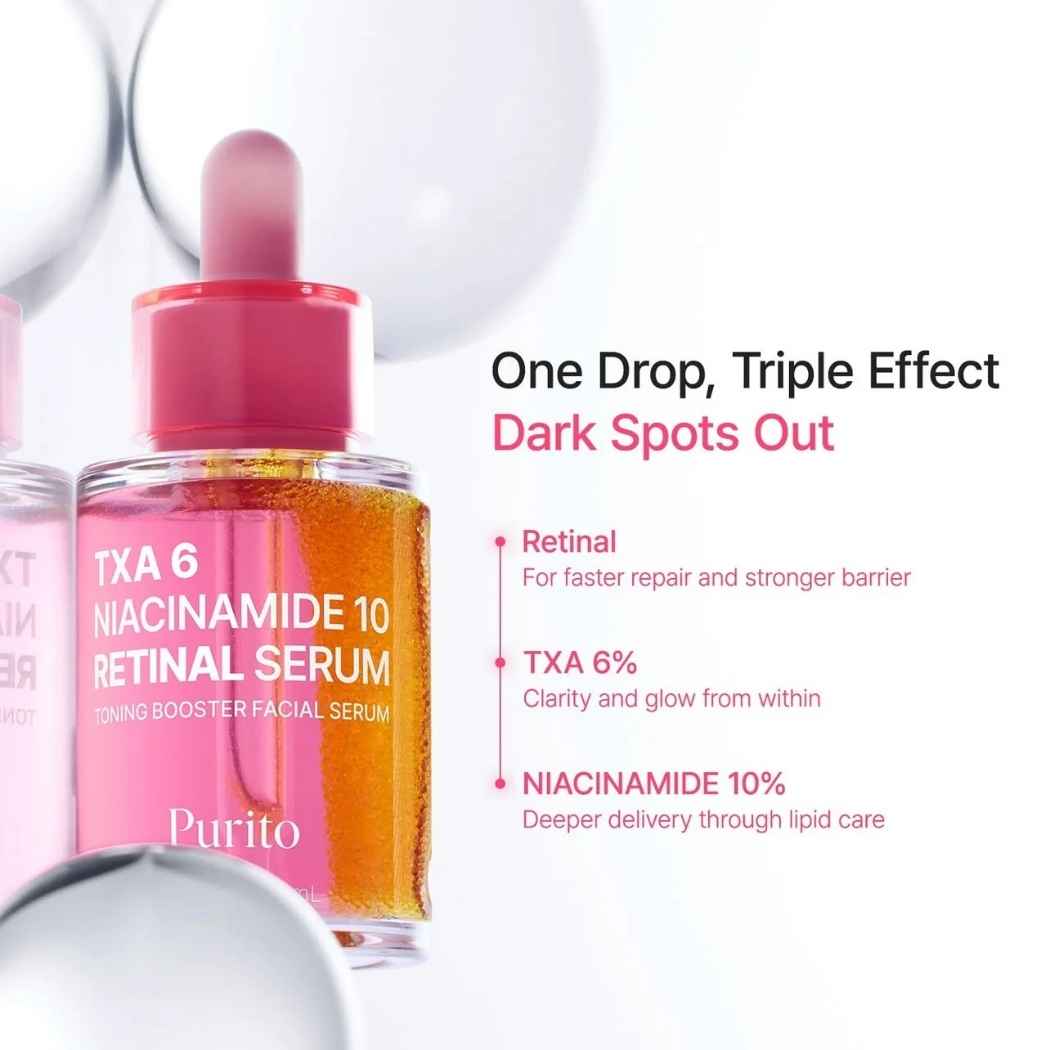 Purito Seoul TXA 6 Niacinamide 10 Retinal Serum, 30 ml / 1.01 fl oz