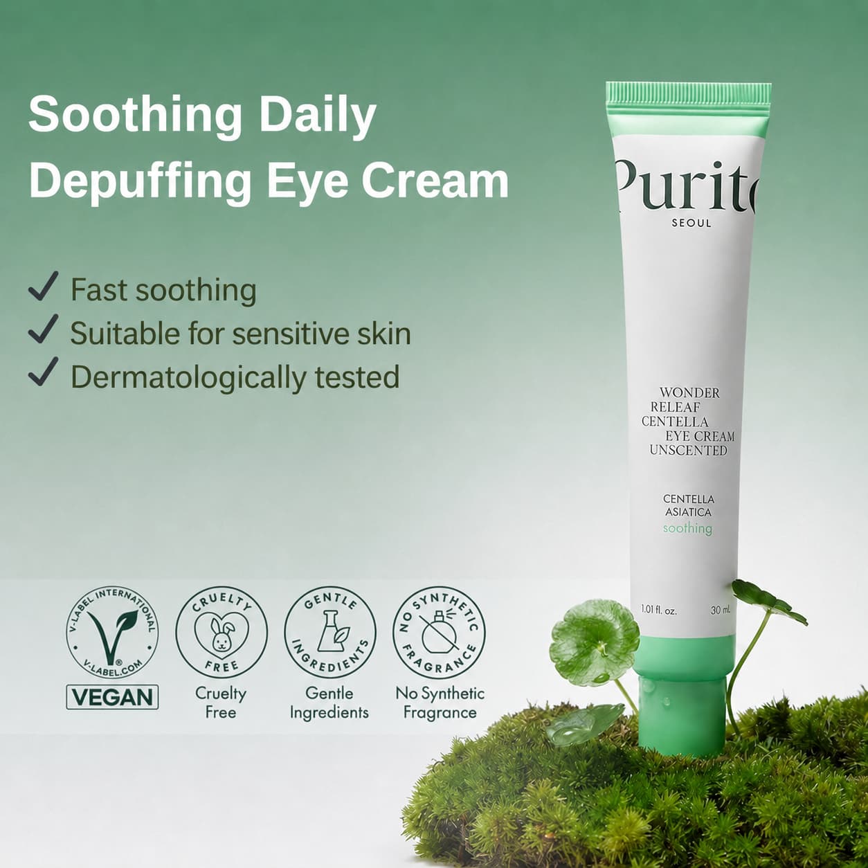 Purito Seoul Wonder Releaf Centella Eye Cream, 30 ml / 1.01 fl oz