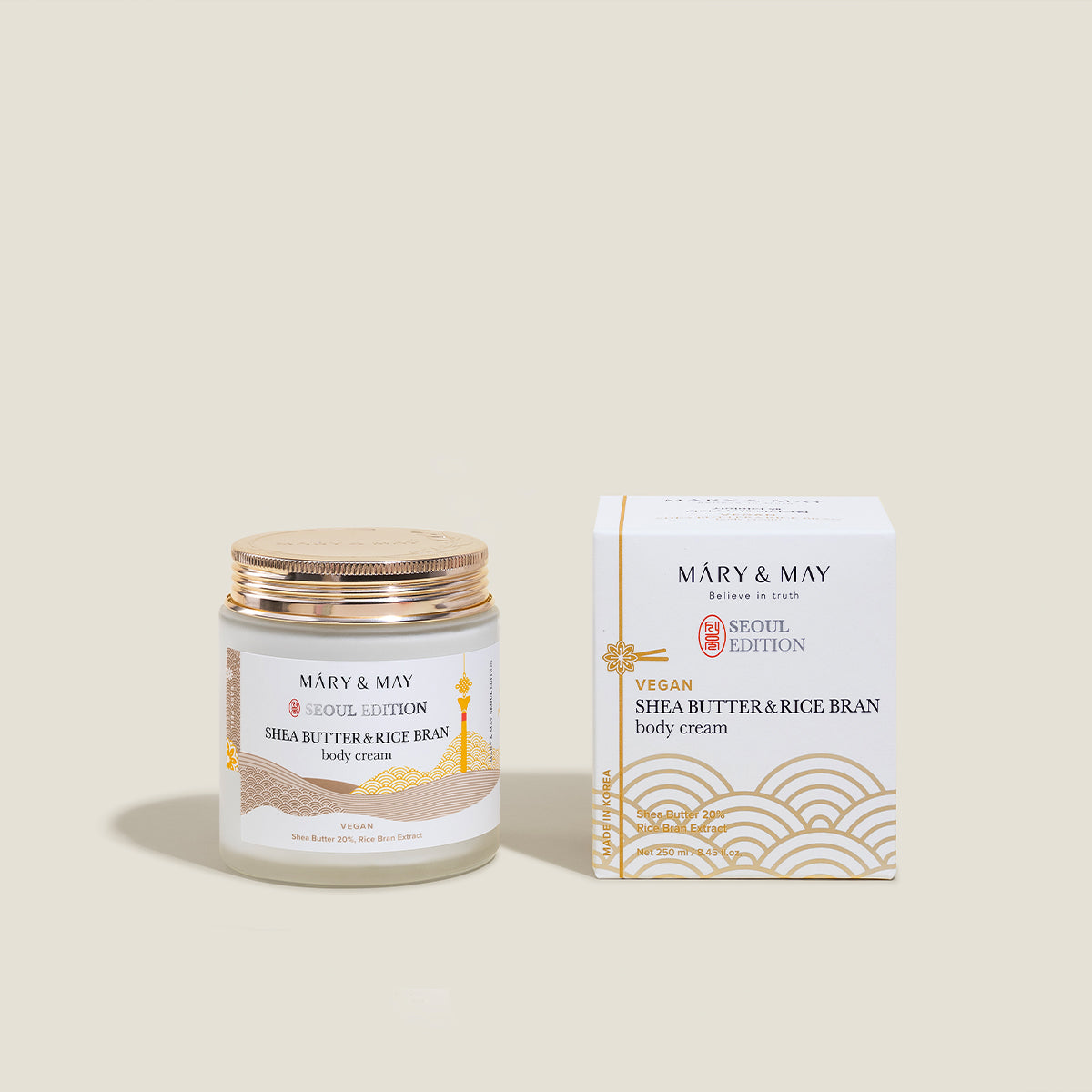 Seoul Edition Shea Butter & Rice Bran Body Cream / Shea Yağı ve Pirinç Kepeği içeren Vücut Kremi  250ml