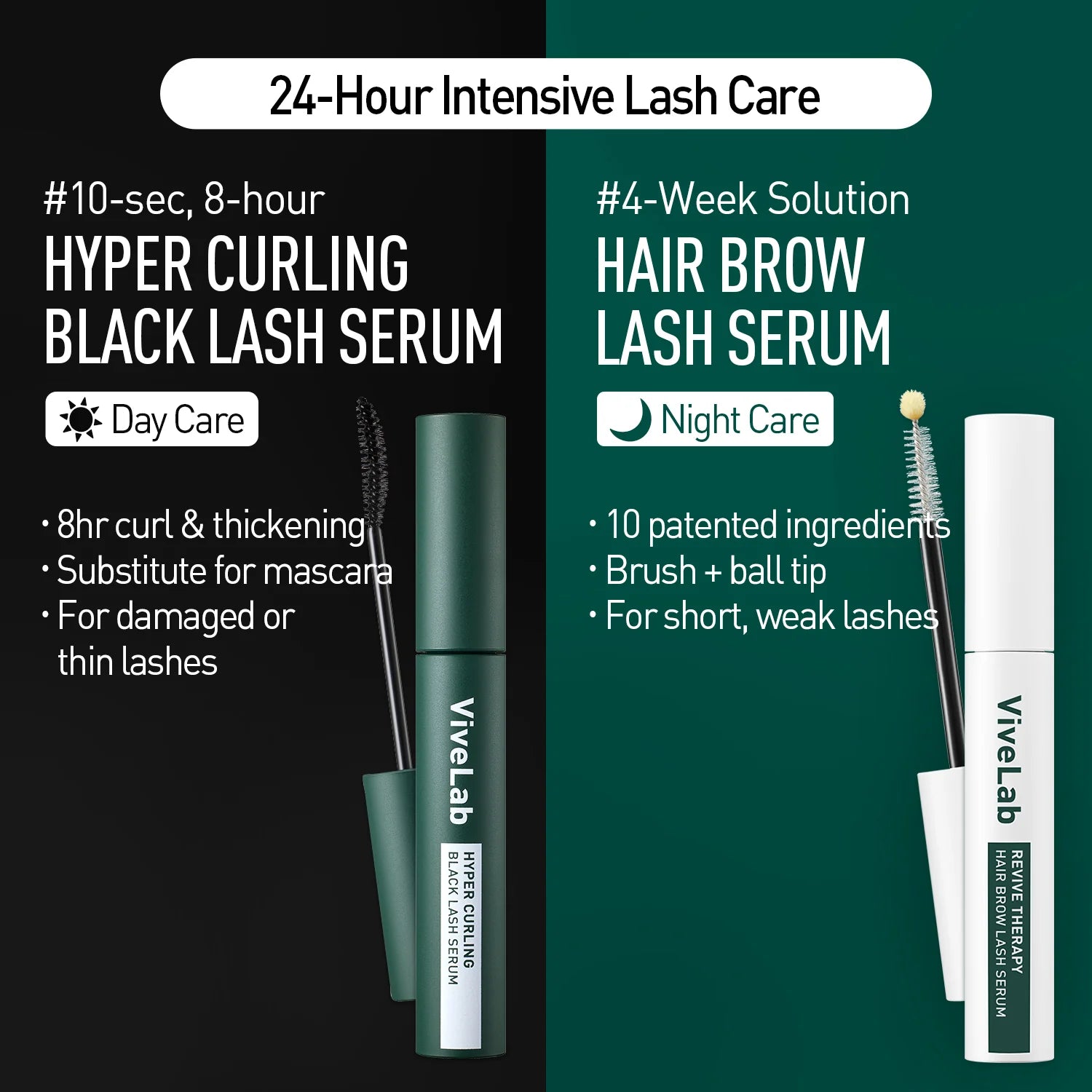 ViveLab Hyper Curling Black Lash Serum – Vegan Lash Curl & Volume Booster 8ml