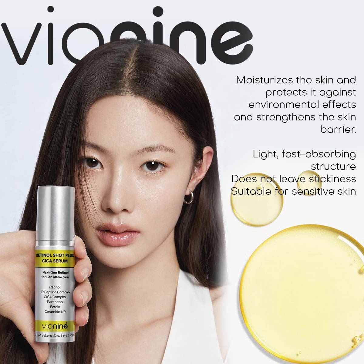 Vionine Retinol MicroShot™ Plus Cica Serum 50 mlx2 Pcs