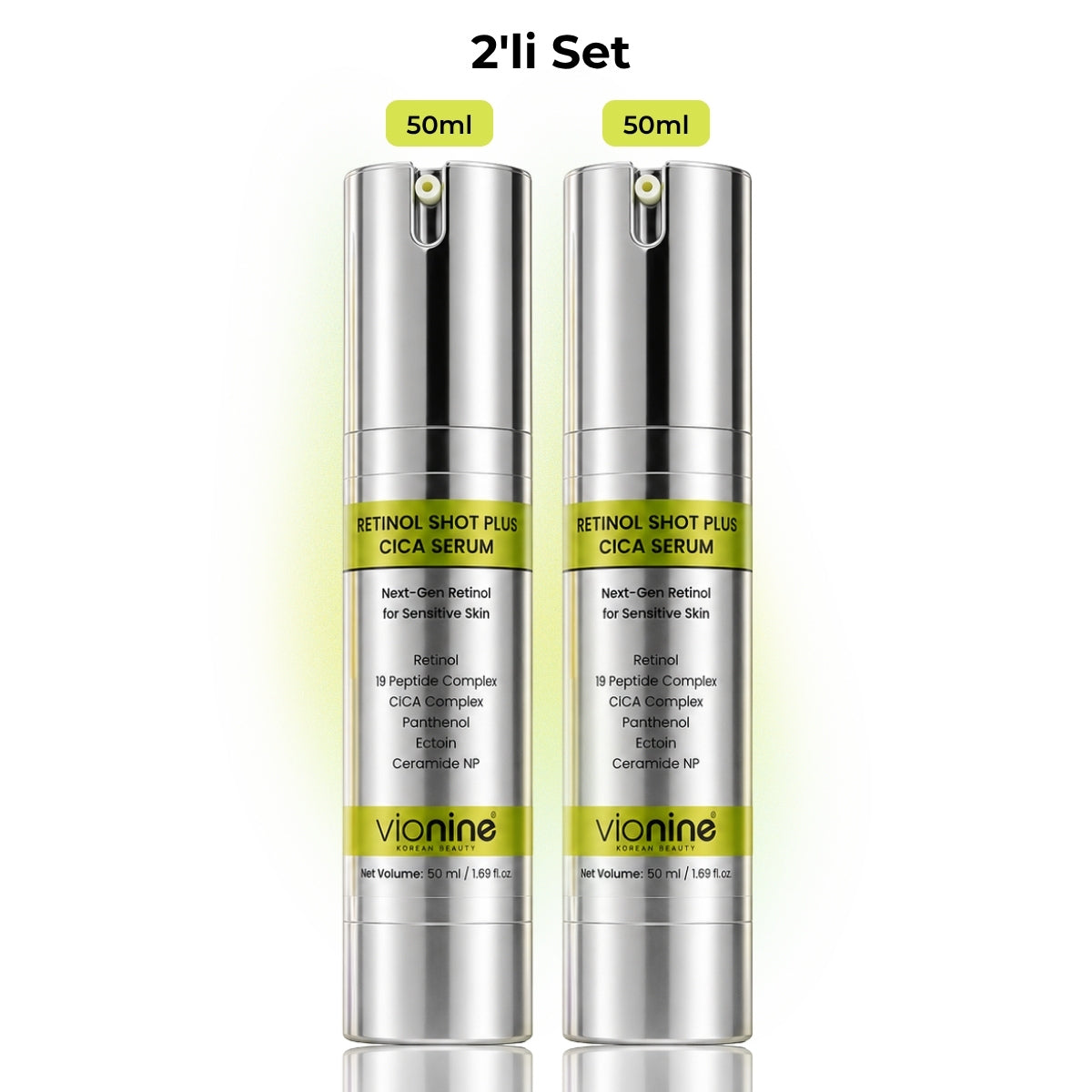 Vionine Retinol MicroShot™ Plus Cica Serum 50 mlx2 Pcs