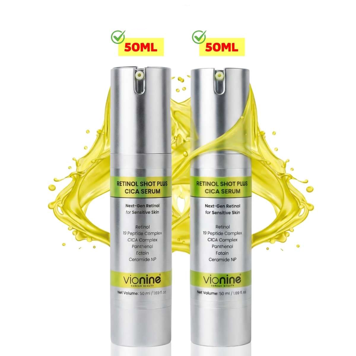 Vionine Retinol MicroShot™ Plus Cica Serum 50 mlx2 Pcs