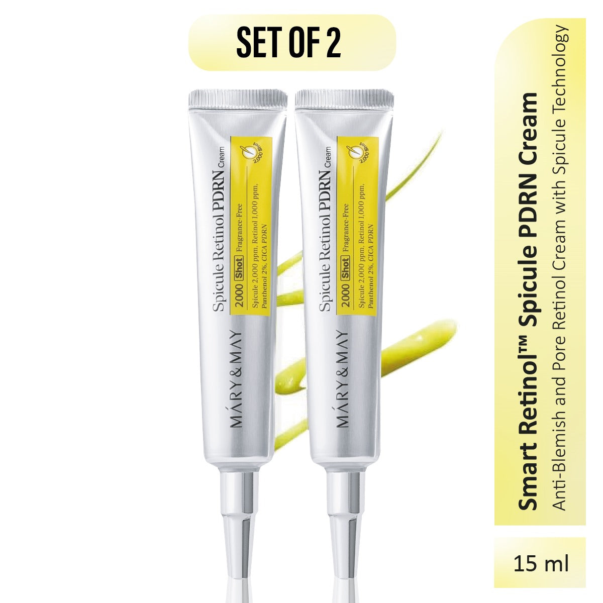Mary & May Smart Retinol™ Spicule PDRN Cream 2-Piece Set (15g x 2)