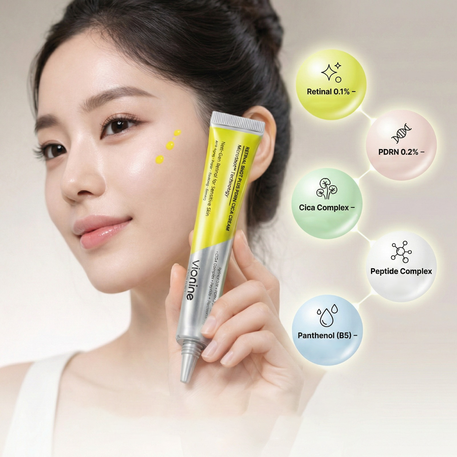 Vionine Retinal Shot Plus PDRN Cica Cream 20 mlx2 Pcs