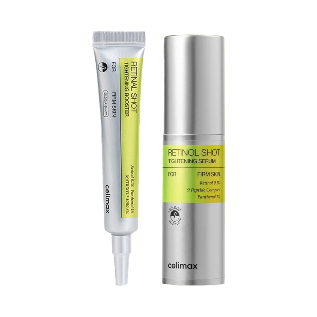 Celimax Retinol & Retinal Shot Tightening Duo Set, Retinol Serum 30ml + Retinal Booster Cream 15ml