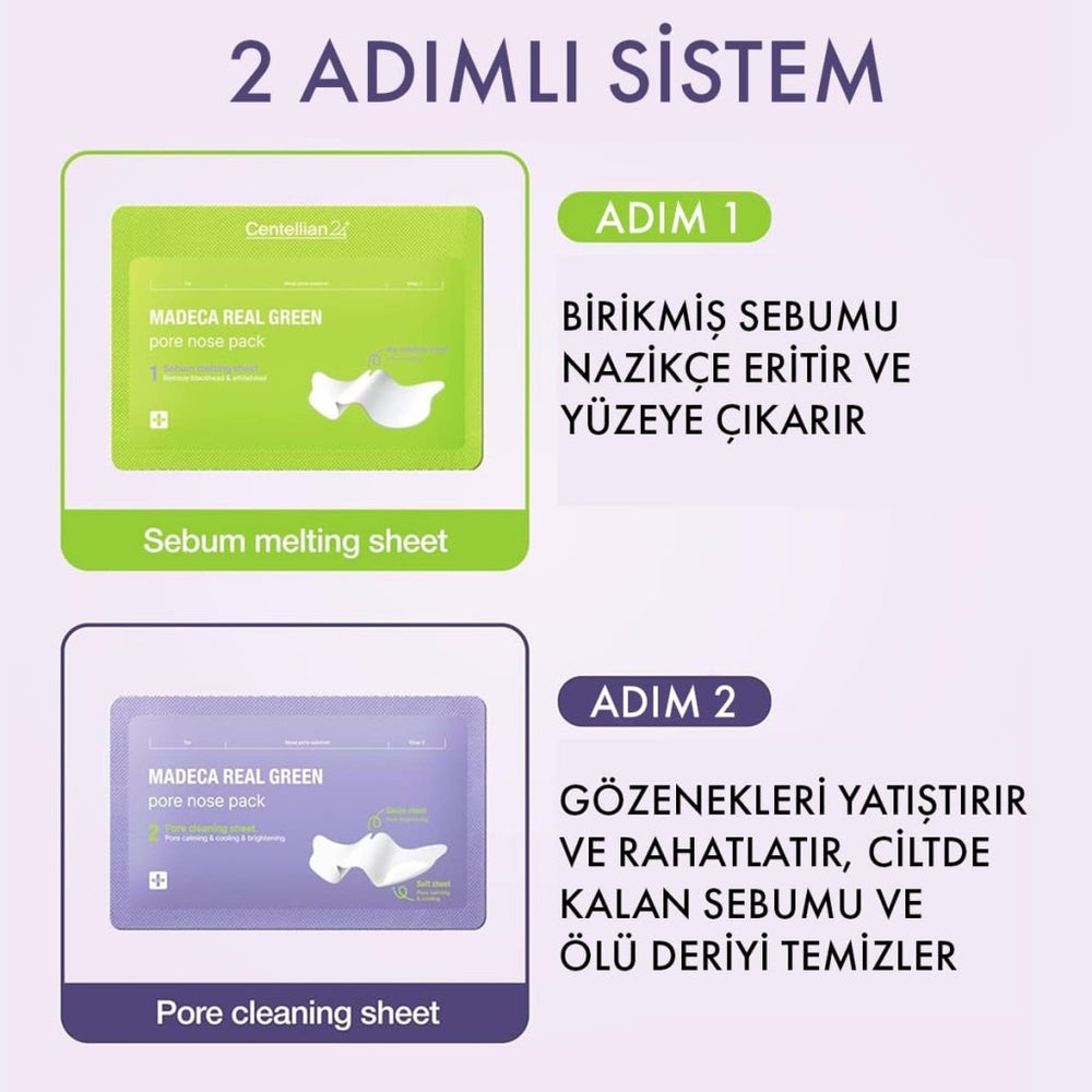 Centellian24 Madeca Real Green Nose Pore Pad / 2 Adımlı Bakım (7ml x 5 Set) - Centellian24 - Vionine