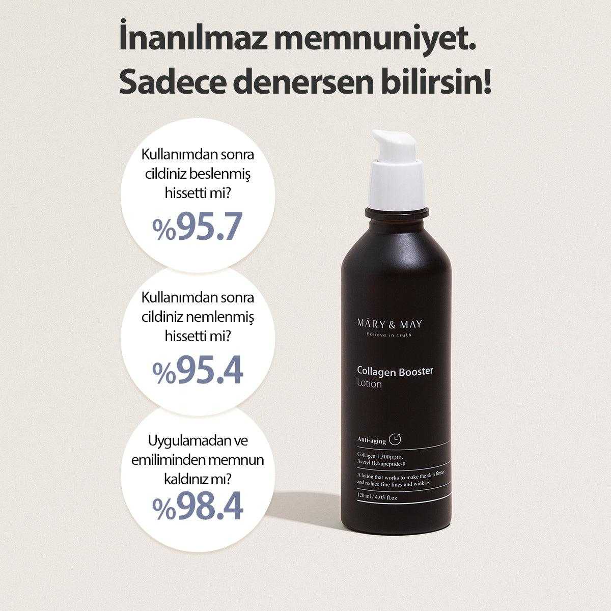 Collagen Booster Sıkılaştırıcı ve Dolgunluk Sağlayan Yaşlanma Karşıtı Nemlendirici Losyon 120 mL - Mary & May - Vionine