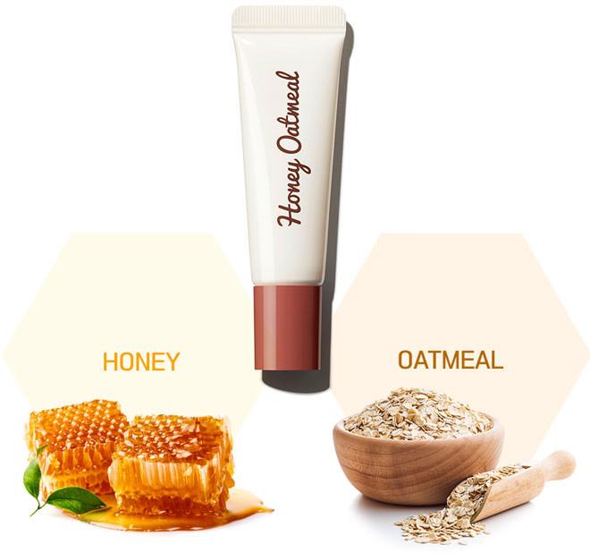 The Saem Honey Oatmeal Lip Treatment – Manuka Honey & Oat Lip Cream 10 mL
