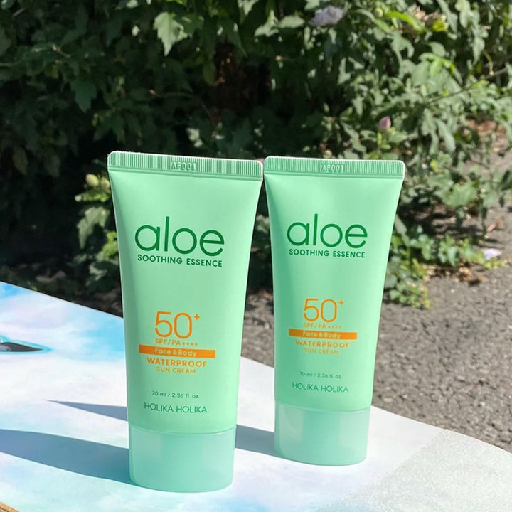 Holika Holika Aloe Essence Waterproof Sun Cream SPF50 PA++++ 70ml - HOLIKA HOLIKA - Vionine