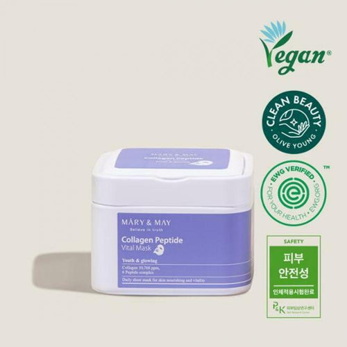 Mary&May Collagen Peptide Vital Mask Pack (30 Sheets)