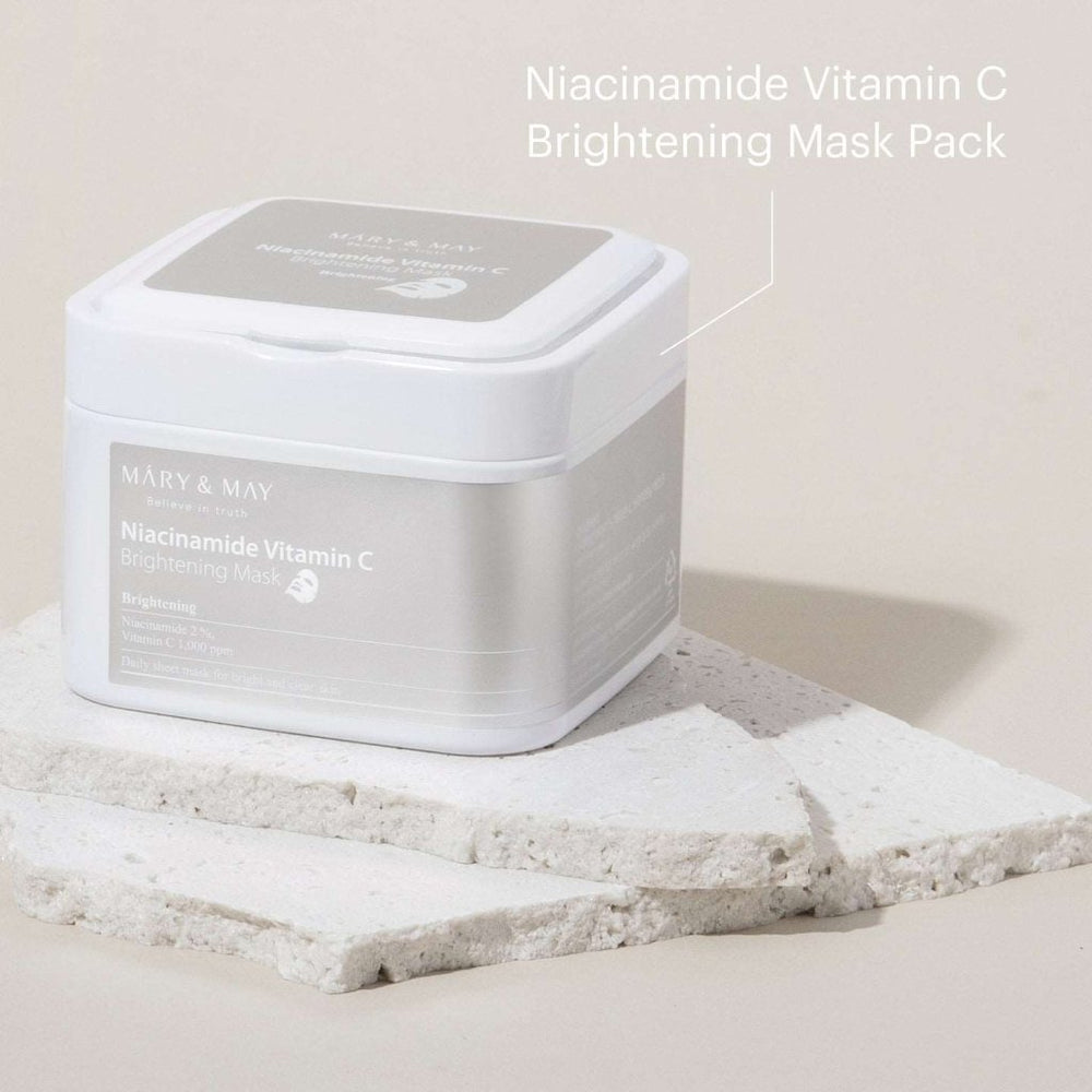 Niacinamide + C Vitamini İçeren Aydınlatıcı Maske Paketi (30 adet) - Mary & May - Vionine