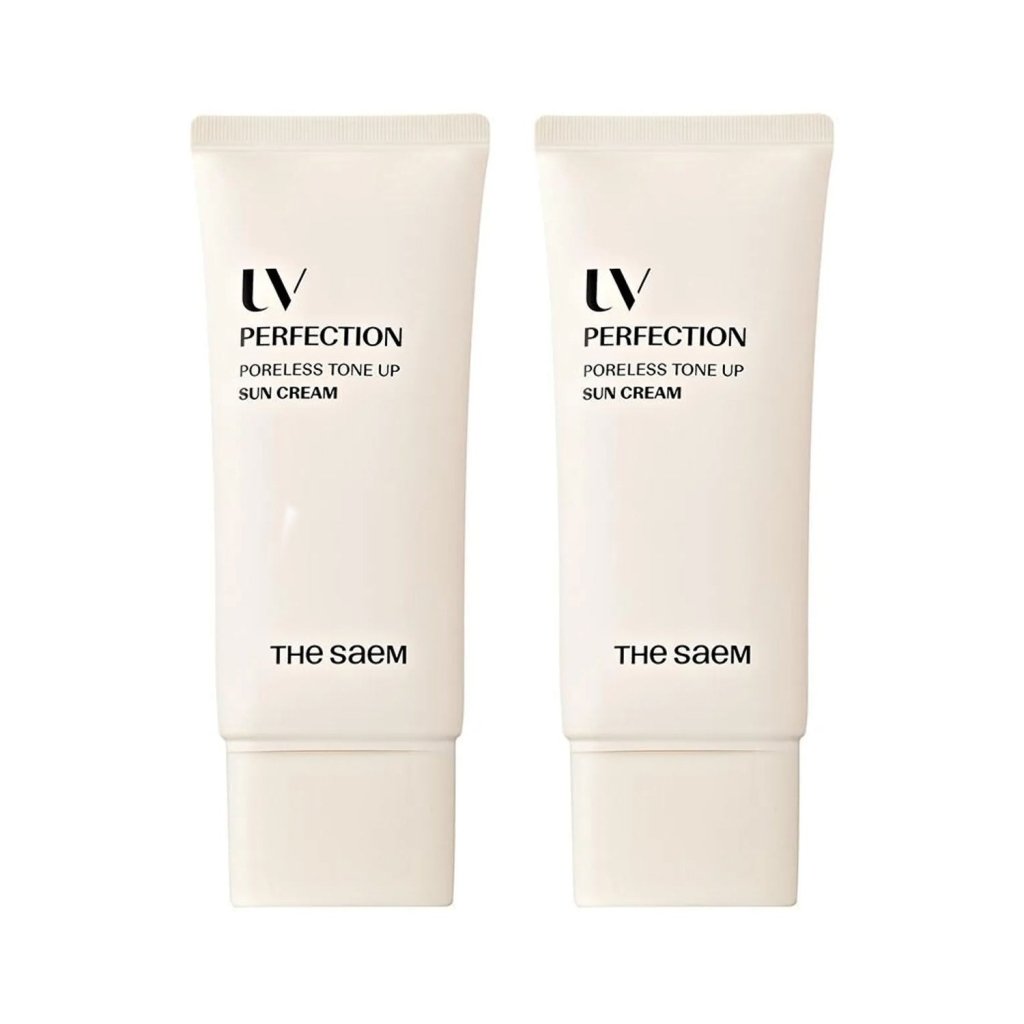 Poreless Tone Up Vegan Ton Eşitleme Güneş Kremi SPF50+ PA++++ (2 Adet ) - The Saem - Vionine