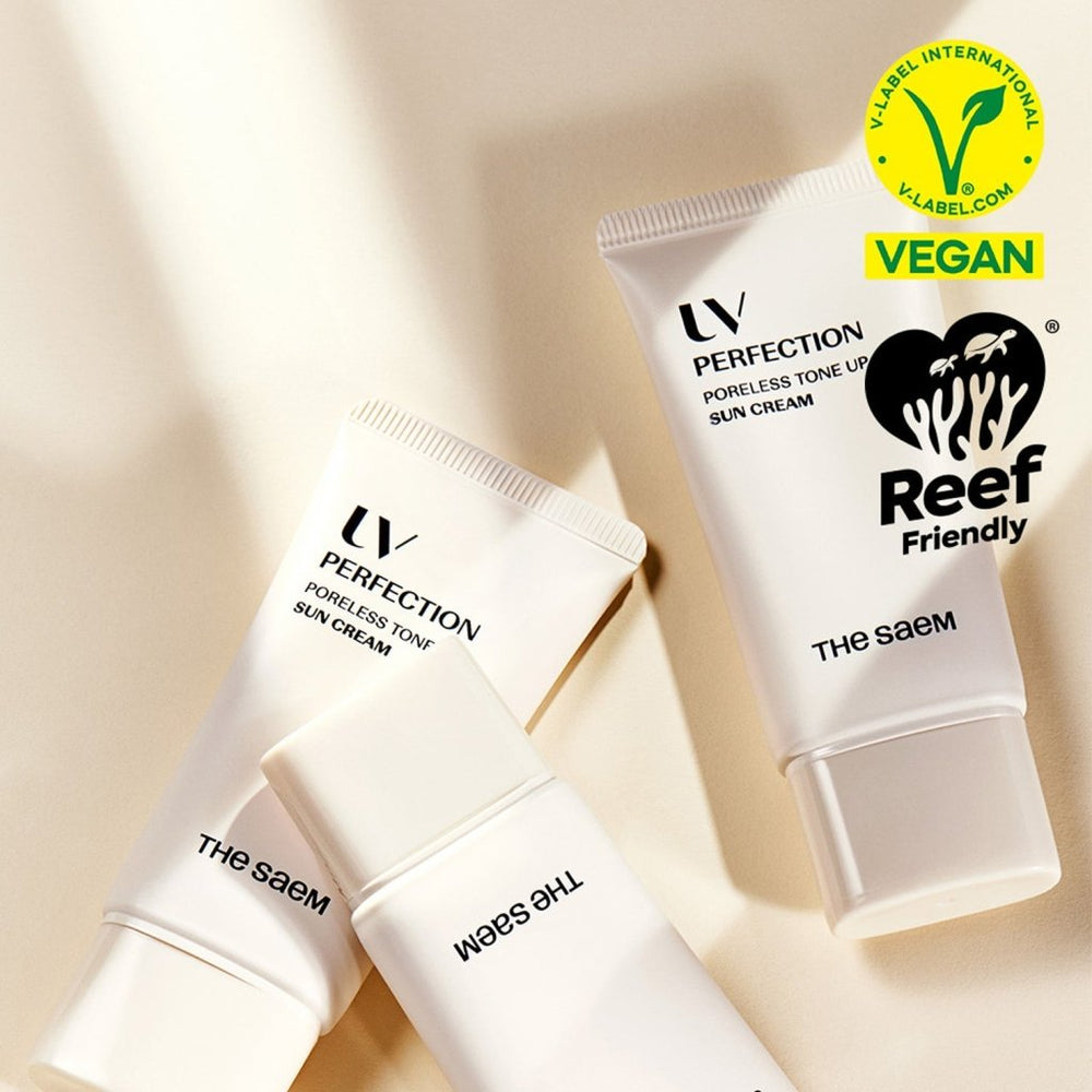 Poreless Tone Up Vegan Ton Eşitleme Güneş Kremi SPF50+ PA++++ (2 Adet ) - The Saem - Vionine