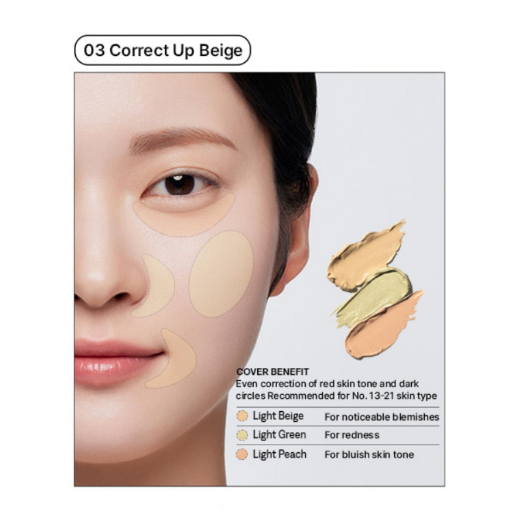 The Saem Triple Pot Correct Up Beige Concealer Palette – 3-Color Corrector