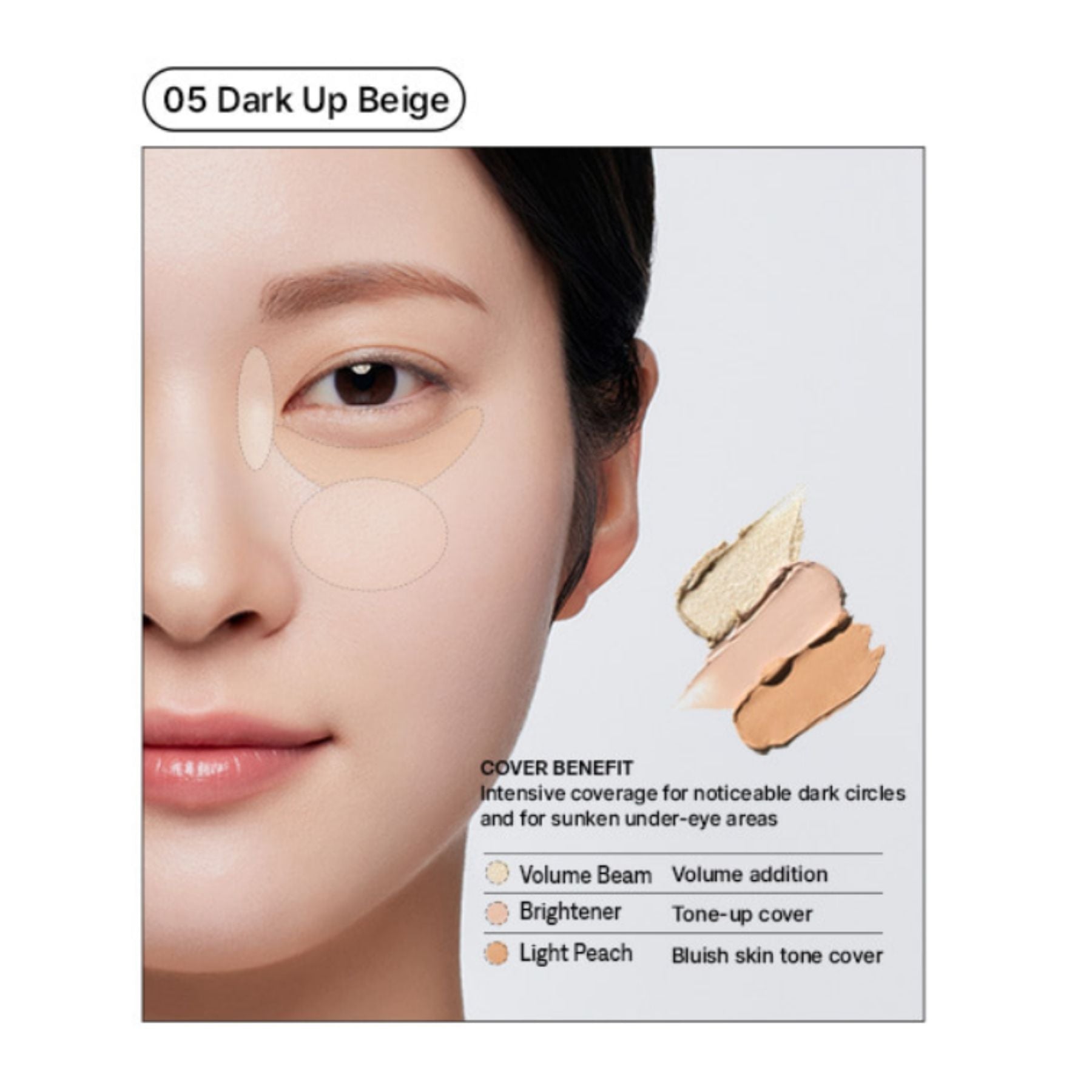 The Saem Cover Perfection Triple Pot Concealer 05 Dark Up Beige – Full Coverage Trio