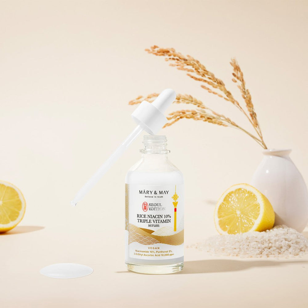 Seoul Edition Rice Niacin %10 Triple Vitamin Serum 80ml - Mary & May - Vionine
