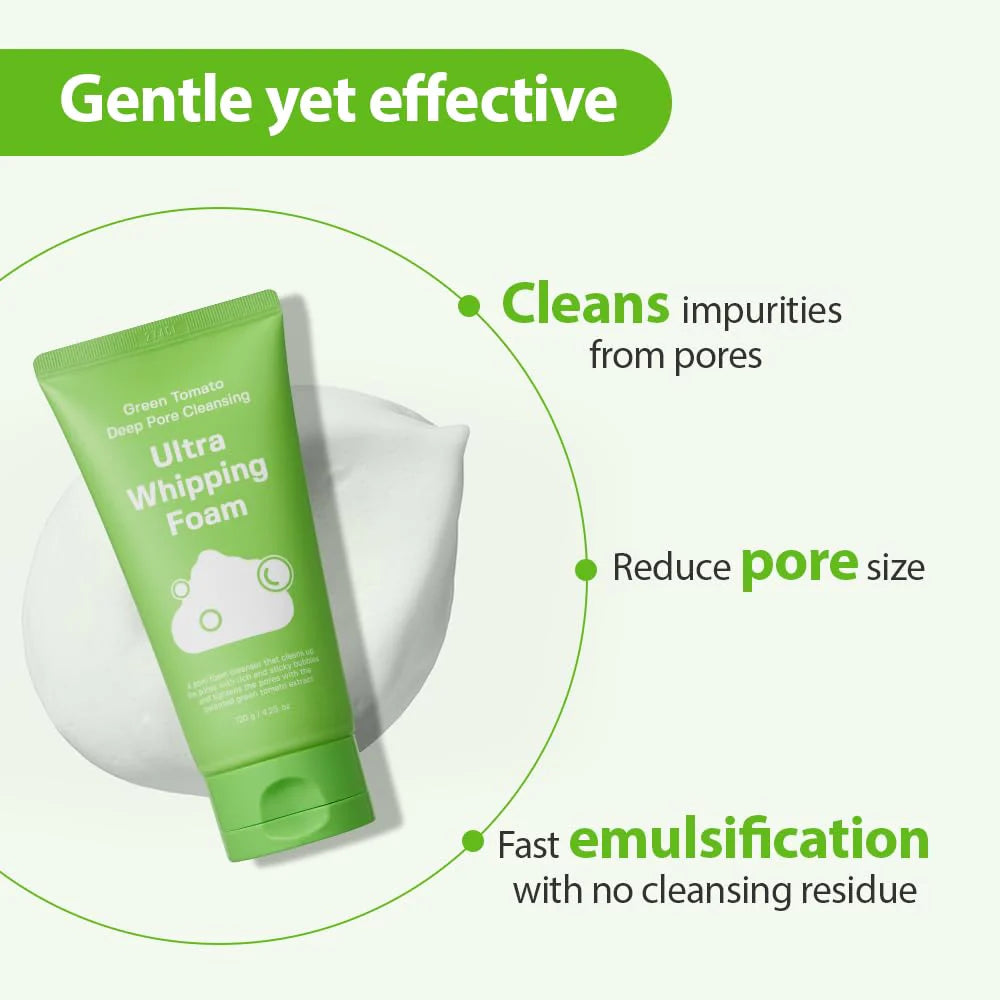 Sungboon Editor Green Tomato Deep Pore Cleansing Whipping Foam 120g – product photo 4