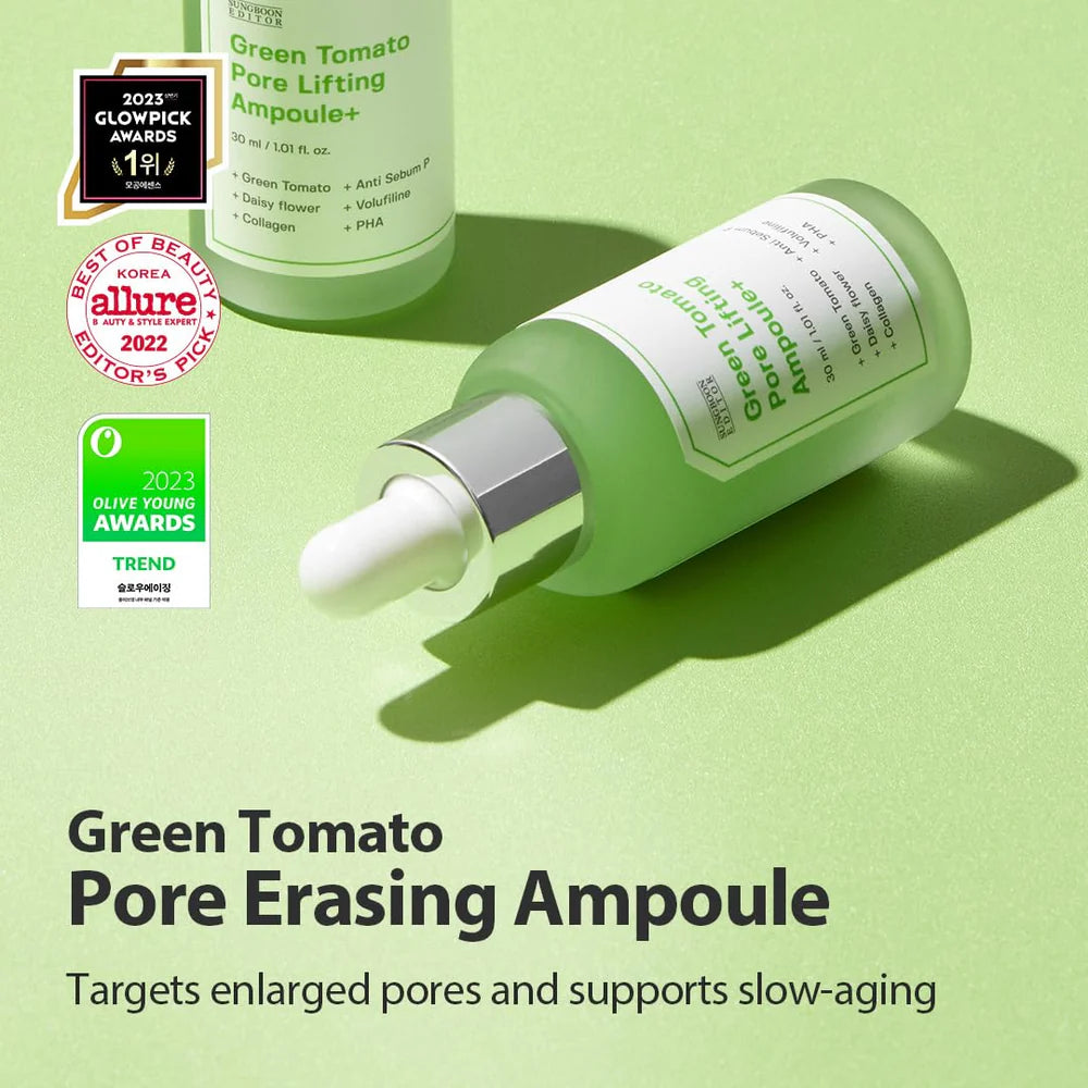 Sungboon Editor Green Tomato Pore Lifting Ampoule Serum 30ml – product photo 3