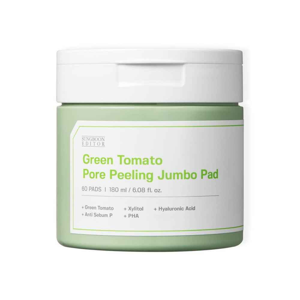 Sungboon Editor Green Tomato Pore Peeling Jumbo Pad 60pcs, Exfoliating – product photo 2