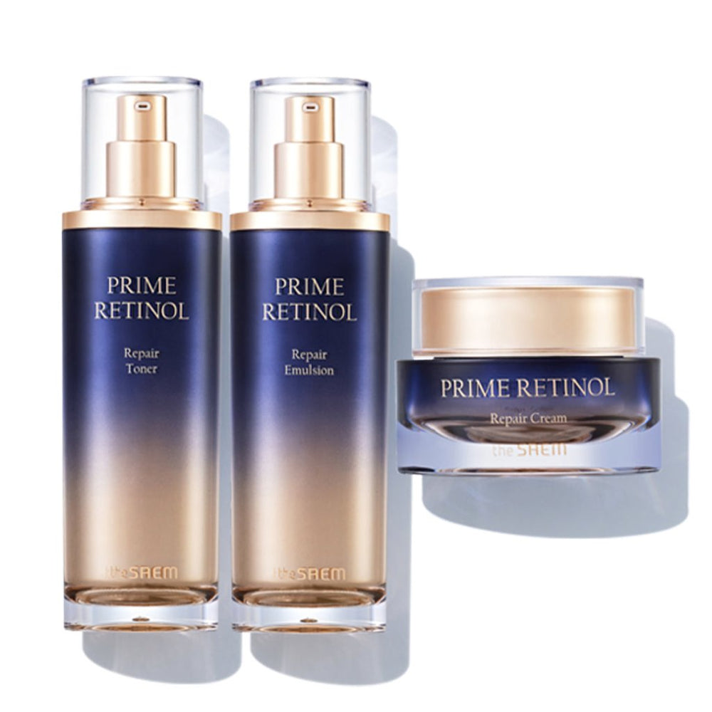 The Saem Prime Retinol 3'lü Set - Retinol & Bakuchiol Yaşlanma Karşıtı Bakım - The Saem - Vionine