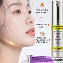Vionine Night Care Duo Set (Serum Set) | Retinol Serum + Retinal Eye Cream – product photo 2