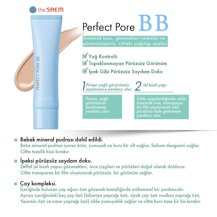 Saemmul Perfect Pore BB Krem SPF30 PA++ Light Beige 30 mL - THE SAEM - Vionine