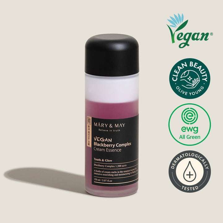 Vegan Blackberry Complex Cream Essence 140 ml - Böğürtlen Kompleks Krem Esans - Mary & May - Vionine